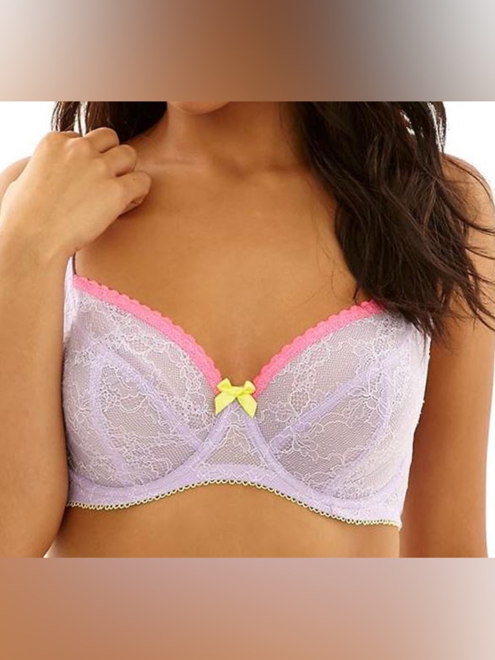 Cleo By Panache 30F Bra Purple Skye Balconette Underwire Back Closure 9121